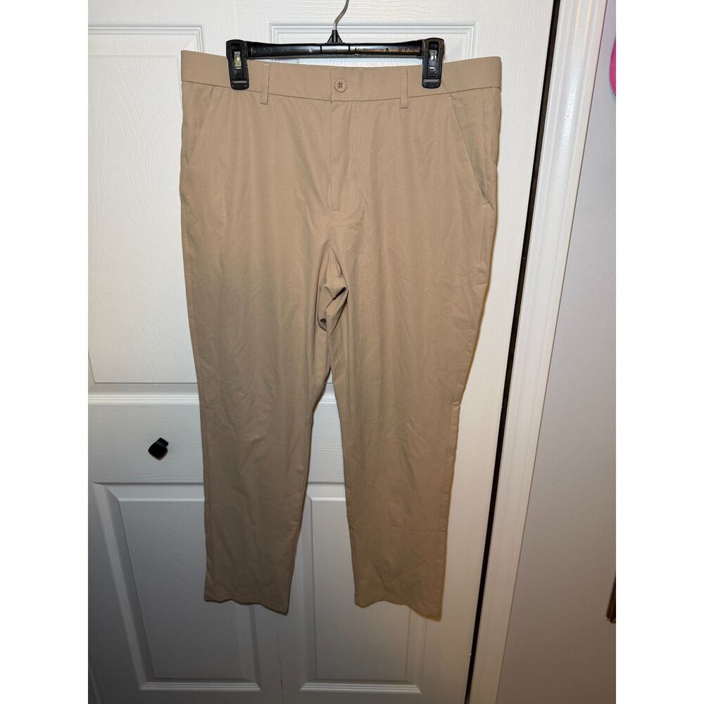 LIBIN Men's Khaki Golf Pants 35x30 Performance Stretch Casual Chinos